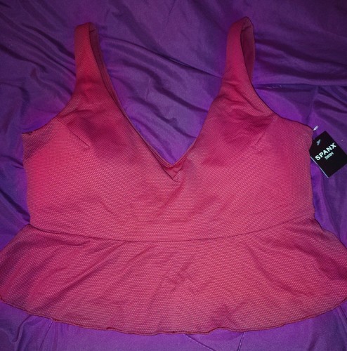 Spanx burgundy swim top - top, brand